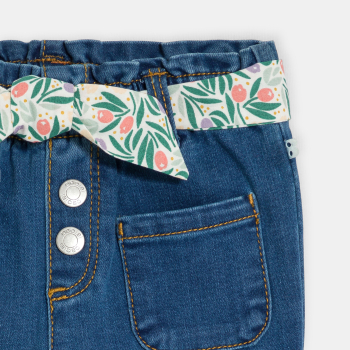 بنطلون بخصر عال من الدنيم...